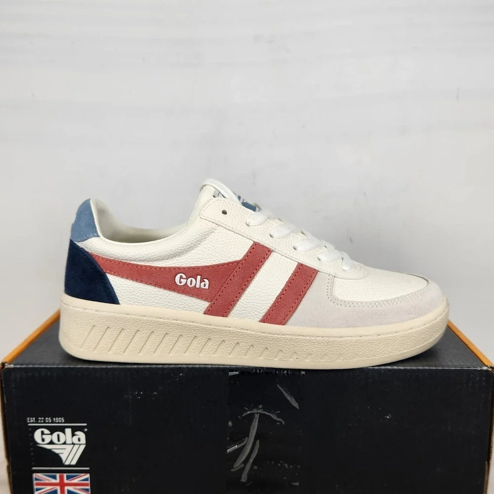 Gola Grandslam Trident Sneakers Women Size 8 White Clay Iceberg Low Top Shoes